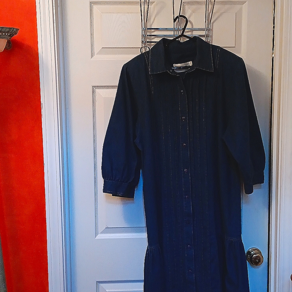 Denim Dress size 16 Amato Navy